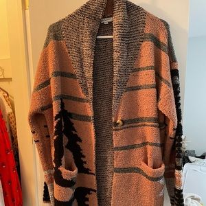 Vici fuzzy Aztec print cardigan sweater. Never been worn!